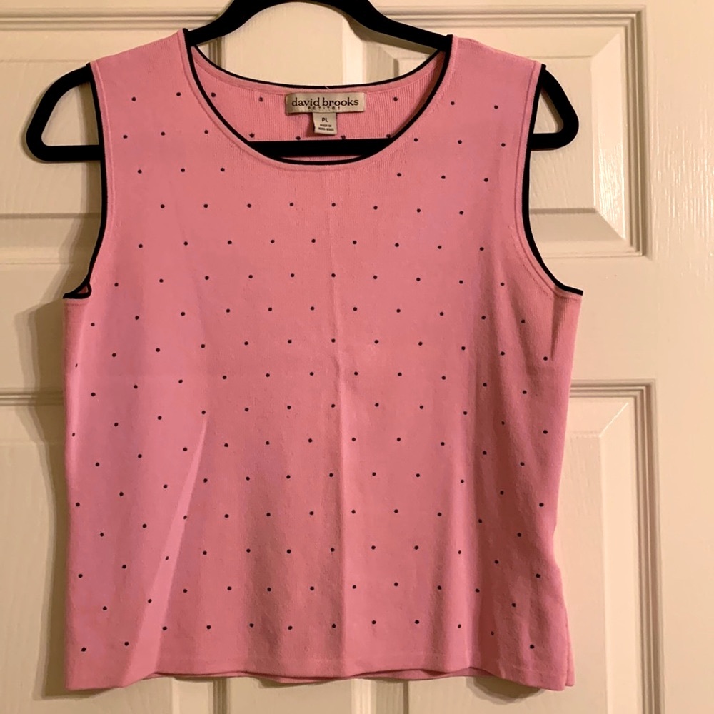 🌞3/$20 Sleeveless Polka Dot Knit Top